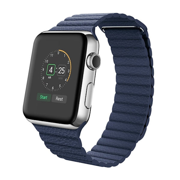 Apple Watch 38mm Läderloop Armband Khaki