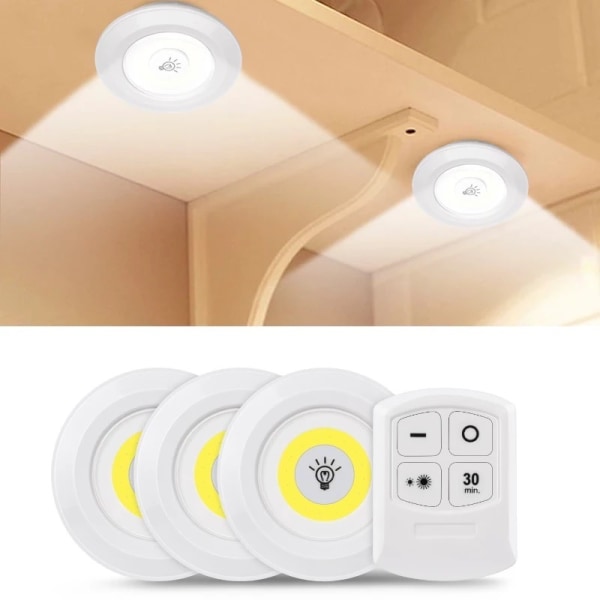 LED-Lampor Spotlights med Fjärrkontroll (3-pack)