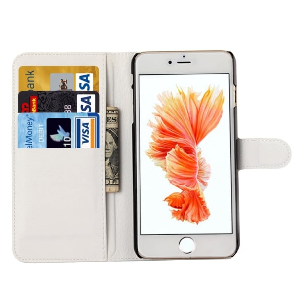 iPhone 6 / 6S Plånboksfodral i PU-läder Mörkrosa