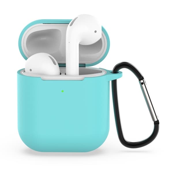 AirPods Silikonfodral med Karbinhake Gul
