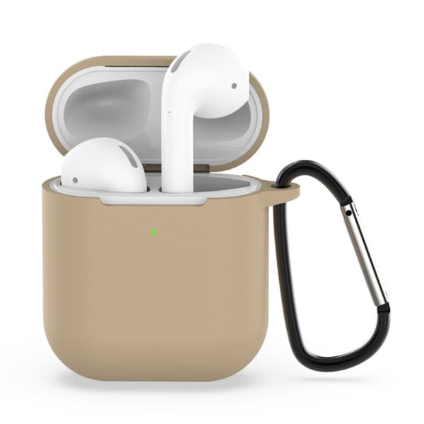 AirPods Silikonfodral med Karbinhake Gul