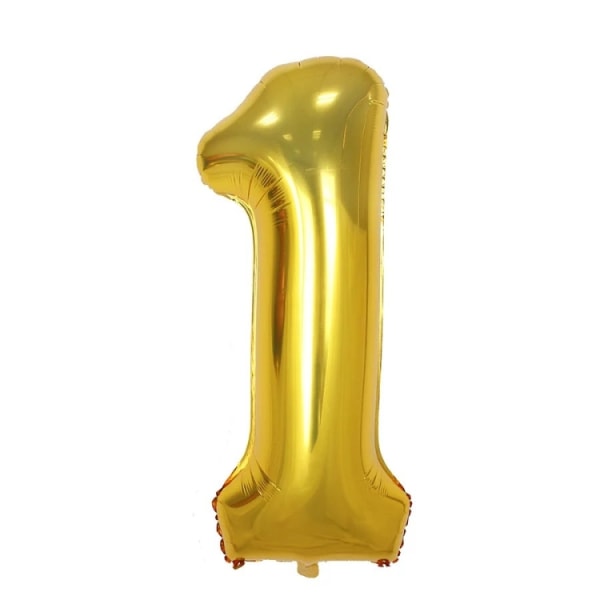 Sifferballonger i Guld Large (100cm) 6
