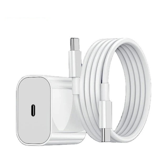 2 i 1 Snabbladdare USB-C-kabel & USB-C Strömadapter PD 20W 2 meter