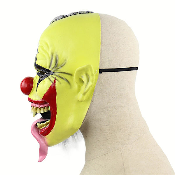 Gul clown Halloweenmask