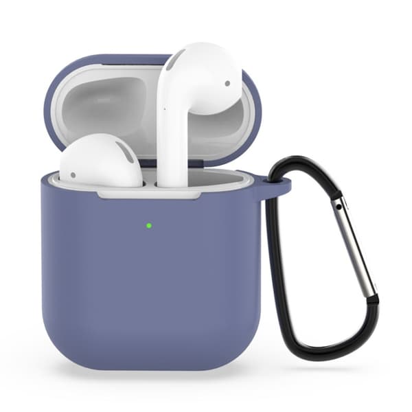 AirPods Silikonfodral med Karbinhake Gul