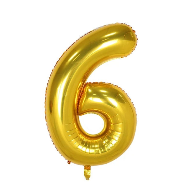 Sifferballonger i Guld Large (100cm) 3
