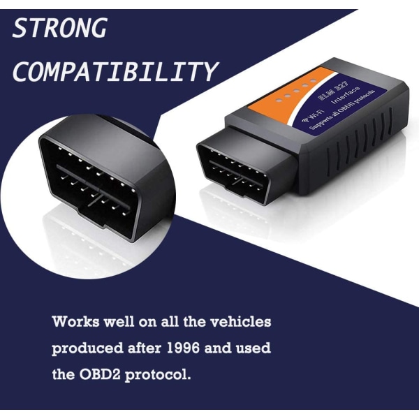 OBD2 WIFI ELM327 Felkodsläsare För Bilar