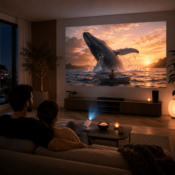 Mini Projektor 4K med Android TV, WiFi 6 & Bluetooth – HY300 Pro