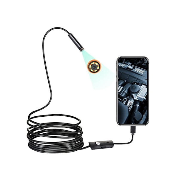USB Otoskop HD Inspektionskamera USB-C för Android 5 meter