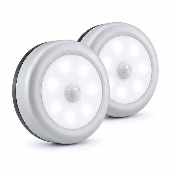 Trådlös LED Spotlight med Rörelsesensor – Batteridriven Garderob 4-Pack – Bäst värde