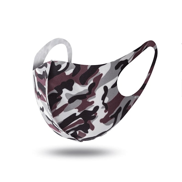 Andningsskydd / Ansiktsmask I Tyg 2-Pack Camouflage Tvättbart Röd Camouflage