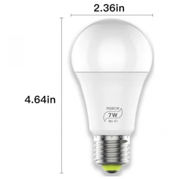 Smart LED-lampa E27 Dimbar 7W RBG Wi-Fi