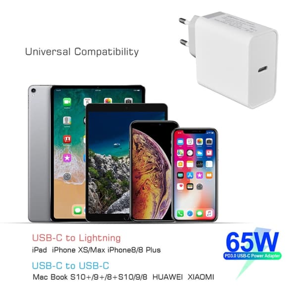 USB-C-Laddare PD 65W Strömadapter