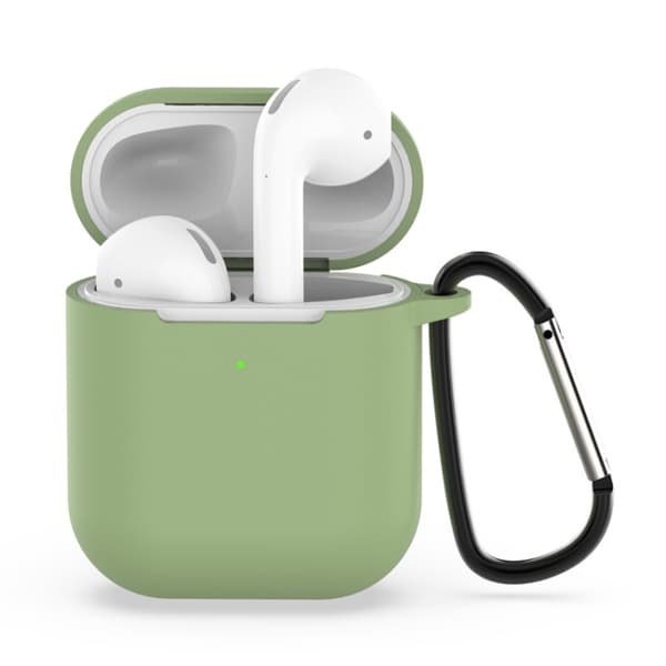 AirPods Silikonfodral med Karbinhake Gul