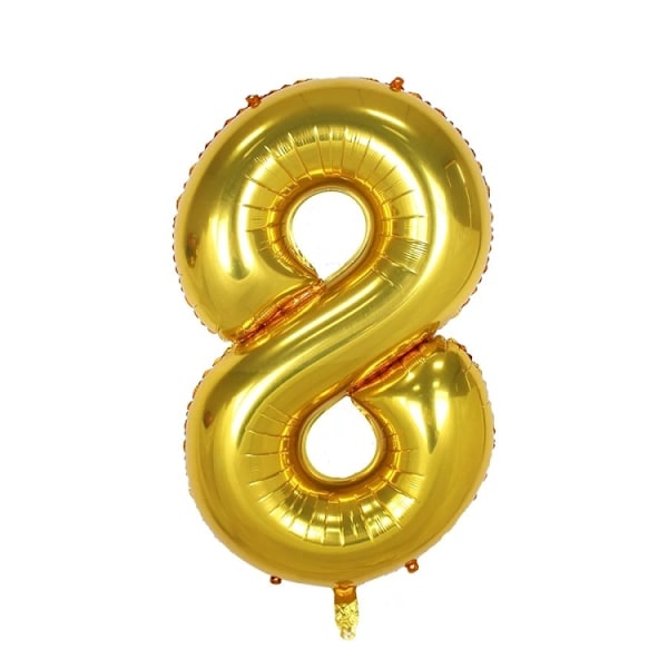 Sifferballonger i Guld Large (100cm) 3