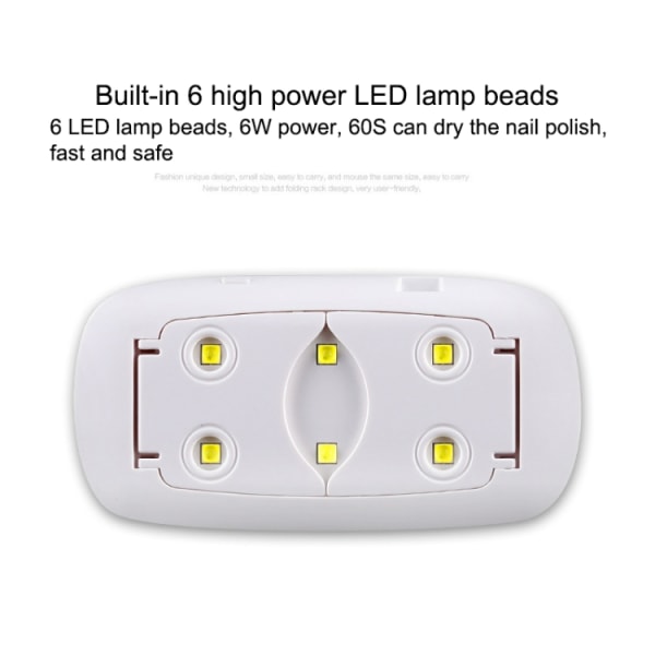 SUN Mini 18W LED UV Lampa Naglar Vit