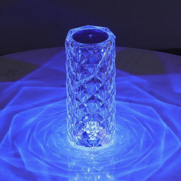 Trådlös Bordslampa LED Kristall - 16 Färger