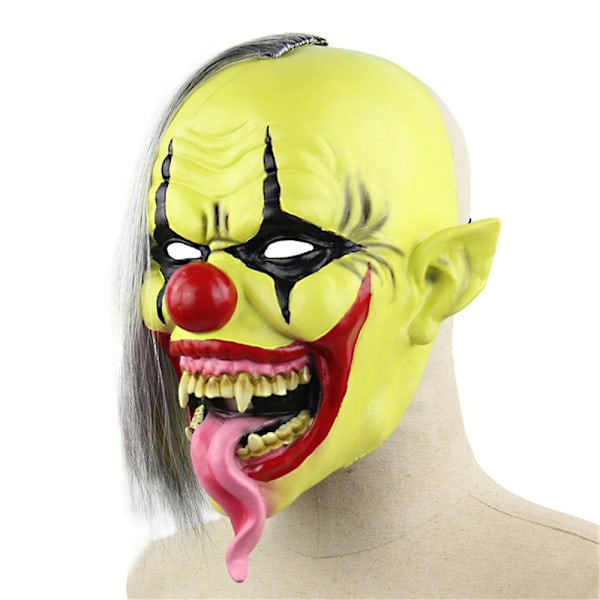 Gul clown Halloweenmask