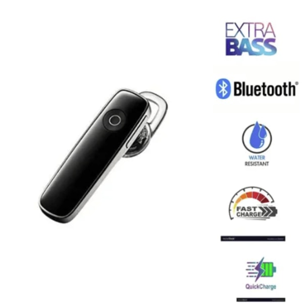 Bluetooth Headset med mikrofon Vit