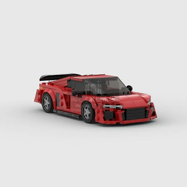 Moc Superbil R8 412 Delar Racing Speed Champion Racer Byggklossar Kreativa Garageleksaker För Pojkar Presenter Leksaksbilar