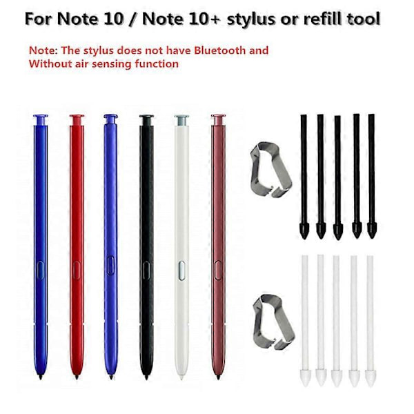 Ersättningsspetsar/spetsar för Touch Stylus S Pen för Galaxy Note 10/Note 10+ 9