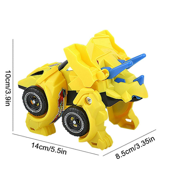 2 st Transformerande Dinosaurieleksaker Dinosaurie Transformer Bil Leksak Dra Tillbaka Dino Racerbil Födelsedag Julklappsleksaker För Pojkar Och Flickor SS C