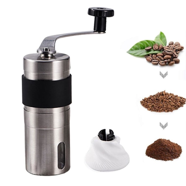 Silver Espresso Kaffekvarn Mini Hantverk Rostfritt Stål Kaffebönor Handvässad Törne Knivslip Kvarn Köksredskap | Elektrisk Kaffekvarn