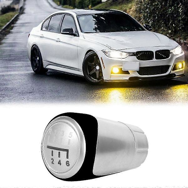 6-växlad växelspaksknopp för E81 87 E46 E90 E91 E92 25110429269 Black  Silver