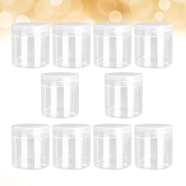10 stk. gennemsigtige plastikflasker