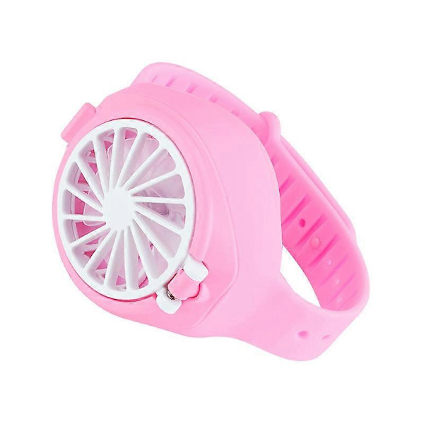 Rose Mini USB-fläkt, bärbar personlig klockfläkt med uppladdningsbart USB-batteri, 3-hastighets justerbar bärbar för utomhusresor