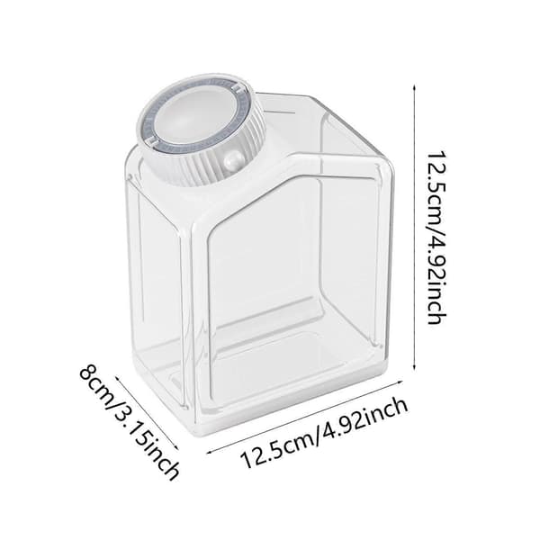Ris Opbevaringsbeholder Multifunktionel Tørfoderbeholder til Sukker Hjem Spisekammer Clear 12.5cmx8cmx18.5cm