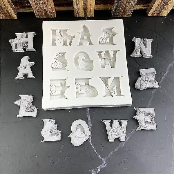 Kageforme Halloween Store Engelske Bogstaver Form Dråbelim Form 2 stk