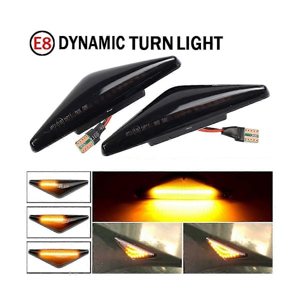 Dynamiska sidoblinkers Strömmande blinkers Sidobelysning Bil För Mondeo 2000-2007 Mk1 1998-2004