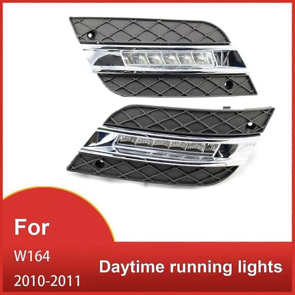 LED Kjørelys DRL Tåkelys for ML350 W164 ML300 ML320 2010-2011 Black
