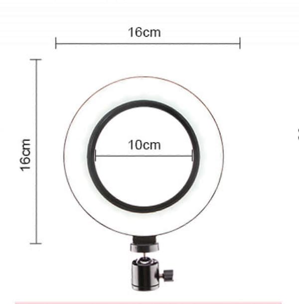 LED Ring Light Bærbar Sminke RingLight for Video, Studio, Sminke, Dimbar 3 Lysmoduser, Lett å Bære og Installere
