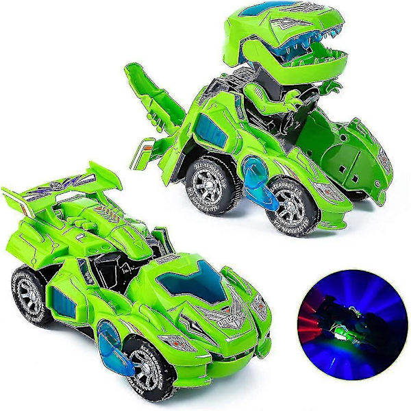 Dinosaurie Transformerande Bil Leksak Elektriska Dinosaurieleksaker Automatisk Transformerande Dinosaurie