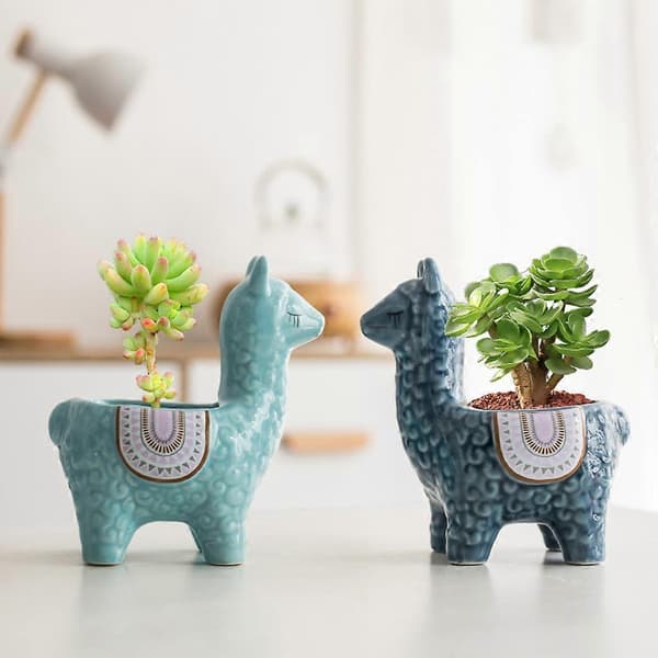 Tåliga Blomkrukor för Plantering Miljövänligt Keramikmaterial Alpaca white