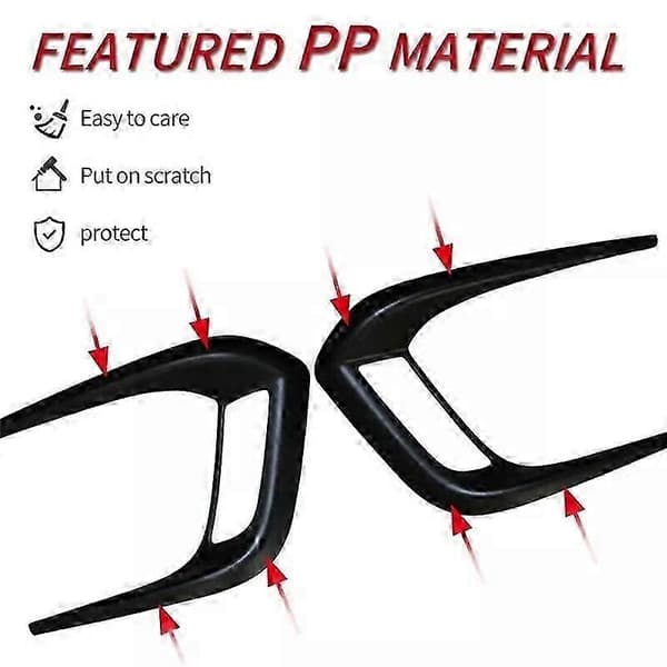 Bil Front Tåkelys Lampe Deksel Pyntelist Øyenbryn Deksel Trim for Vitara 2016-2020 Bright black