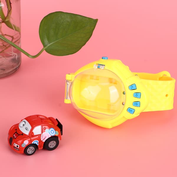 RC Mini Bil Klocka Tecknad Gravitationssensor Fjärrkontroll Leksak Present till Barn