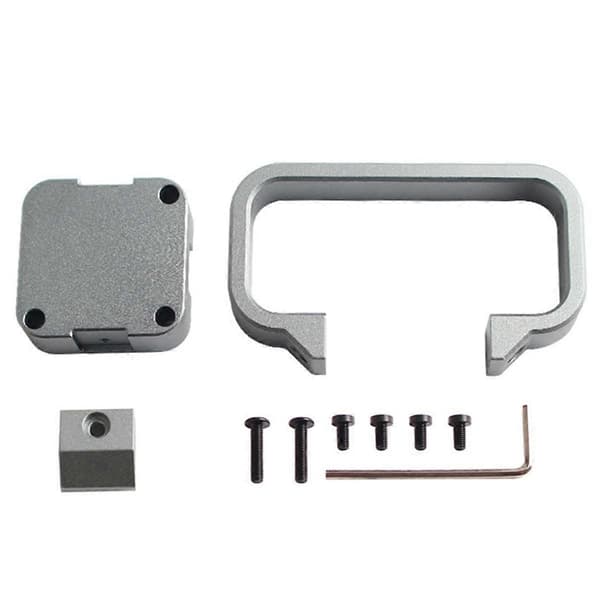 For Bambu A1 Mini Helt Metallhåndtak CNC AL6061 Materialsett Lett å Holde for A1 MINI 3D-Skriverdeler Silver