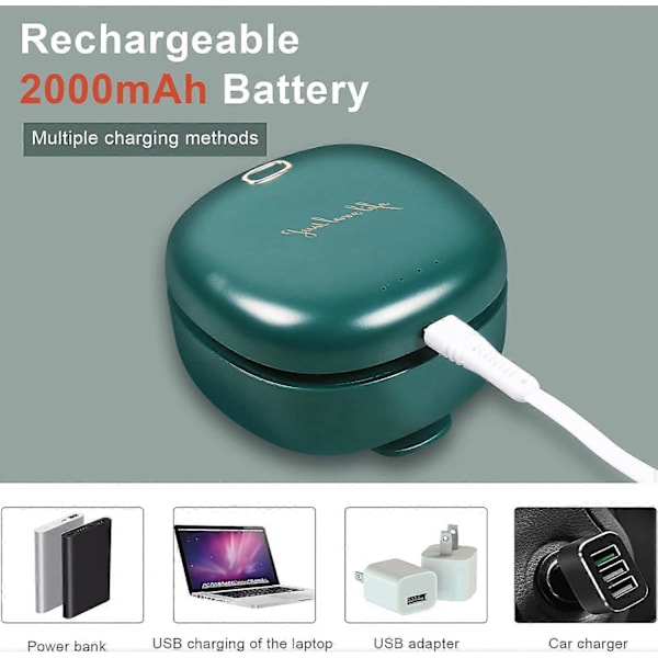 Kädessä pidettävä minituuletin kaulanauhalla, USB-ladattava kaulakorutuuletin lapsille, naisille, retkeilyyn ulkona kotitoimistomatkalle - valkoinen