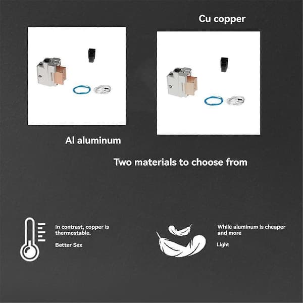 Til CHP Volcano Varmelegeme Blok Aluminium til 3D Printer 82W Varmerør 3D Printer Tilbehør As Shown