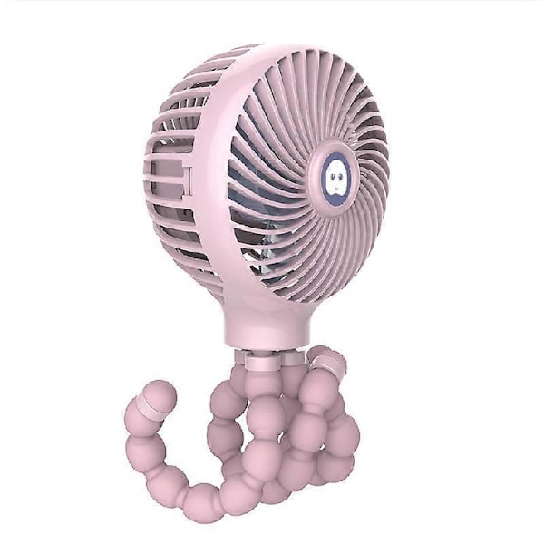 Pink-Mini Handheld Henkilökohtainen Kannettava Tuuletin Lastenrattaat Tuuletin Autonistuin Tuuletin Pöytätuuletin 29*11*8cm