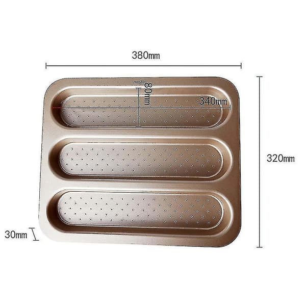 Kageforme Bageforme Baguette Bageplade Form Silikone Franskbrødsform Non-stick Kulstofstål Bageplade Holdbar