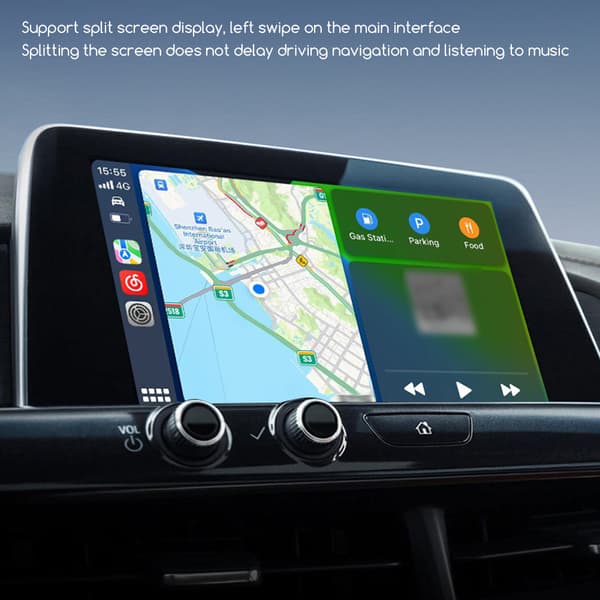 Trådlös CarPlay & Android Auto Adapter – 2-i-1 Trådlös Adapter för iPhone & Android – Snabb & Stabil Anslutning för Sömlös Bilintegration D