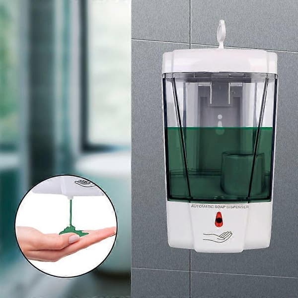 Väggfäste för kök badrum 700ml automatisk IR-sensor tvåldispenser