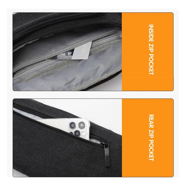 Rejsetasker til mænd Sling Brysttaske Mode Taljebælte Tasker Crossbody Tasker Penge Skuldertaske Gray
