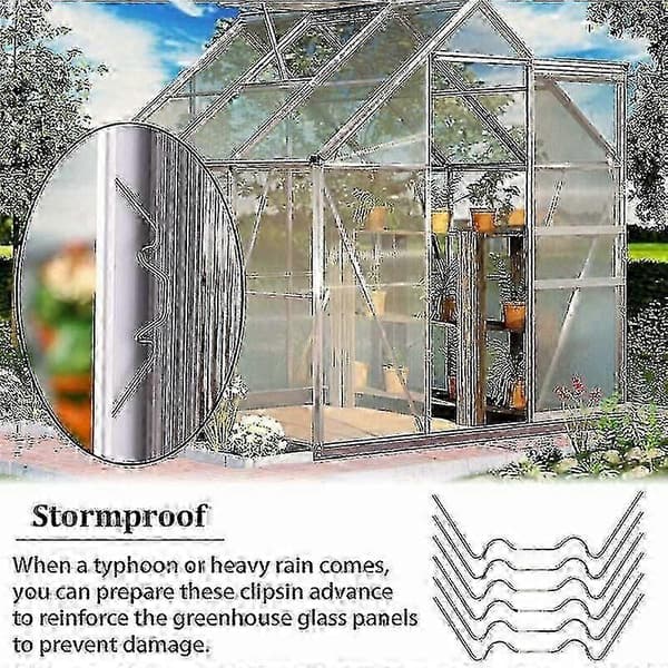 2024 Drivhus Glas Klips 125 Stykker W Drivhus Klips Rustfrit Stål Drivhus Glas Klips Drivhus Have Drivhus