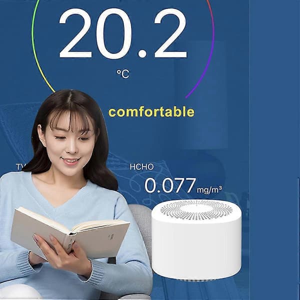 TVOC Luftkvalitetsmåler CO2 Sensor Meter HCHO Gassdetektor Formaldehyd Karbondioksid Luftkvalitetstester Temperaturanalysator