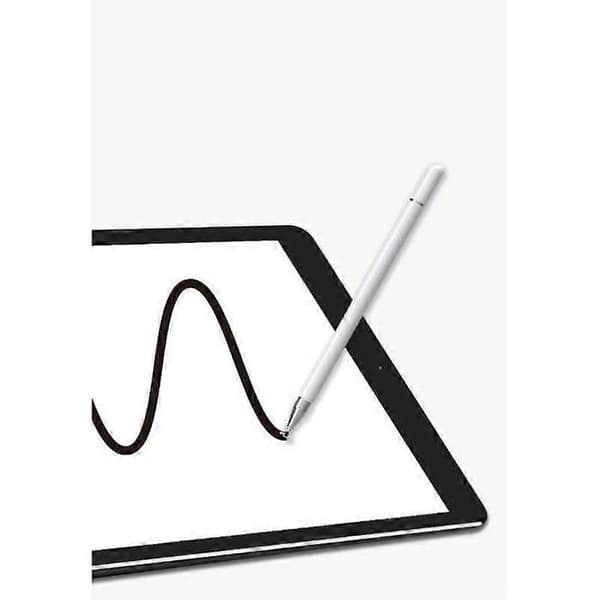 Touch Pen - HVIT - Kapasitiv penn - Trykkfølsom - Utskiftbar - Magnetisk hette